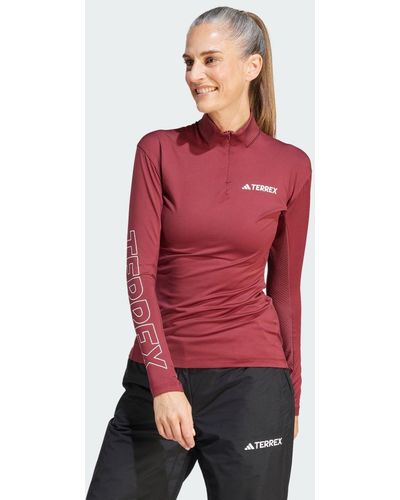 adidas T-shirt manches longues Terrex Xperior - Rouge