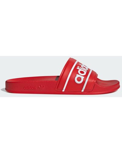 adidas Adilette Slippers En Sandalen - Rood