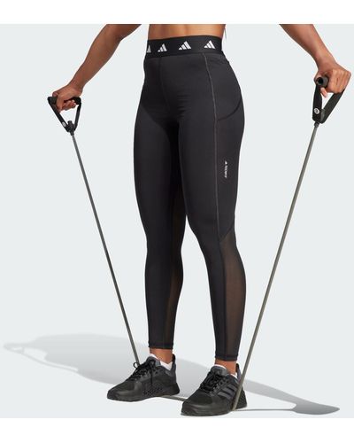 adidas Legging long Techfit Stash Pocket - Noir