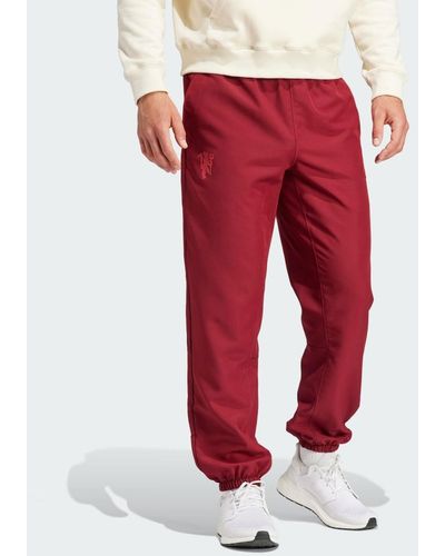 adidas Manchester United Lifestyler Pantalones - Rojo