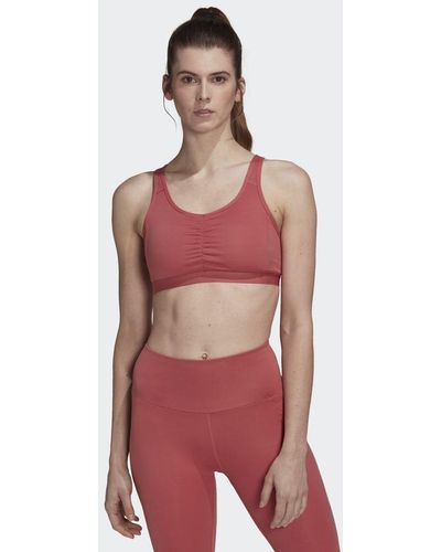 adidas Brassière Coreessentials Maintien moyen - Rouge