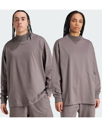 adidas T-shirt de basketball à manches longues (Non genré) - Marron