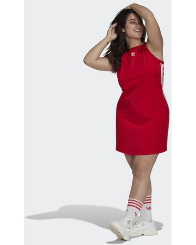 adidas Adicolor Classics Tight Summer Kleid – Große Größen - Rot