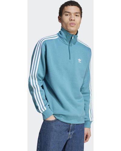adidas Adicolor Classics 3-Streifen Half-Zip Sweatshirt - Blau