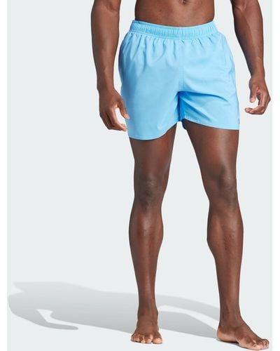 adidas Solid Clx Short-length Swim Shorts - Blue