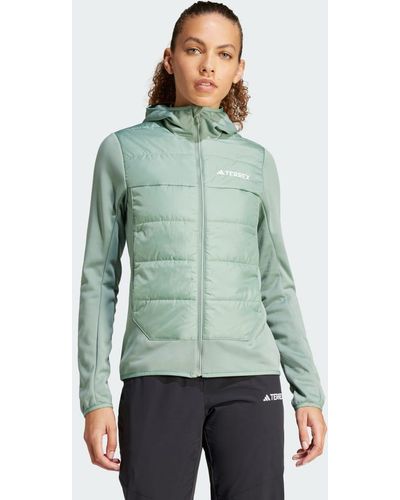 adidas Giacca Terrex Multi Hybrid Insulated Hooded - Verde