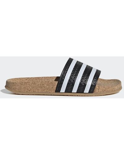 adidas Cork adilette - Schwarz