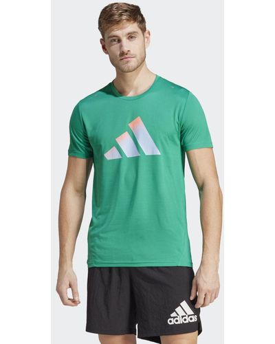 adidas Run Icons 3 Bar Logo T-Shirt - Grün