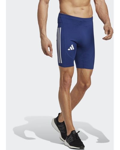 adidas Promo Adizero Short Running Legging - Blauw