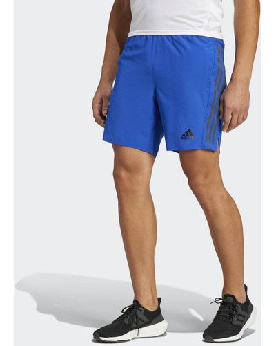 adidas Run Icon Full Reflective 3-Streifen Shorts - Blau
