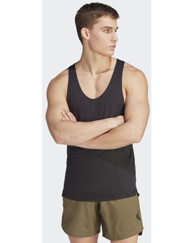 adidas Workout Stringer Tank Top T-shirts - Zwart