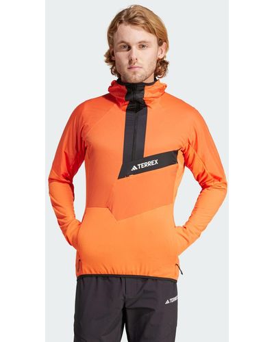 adidas Sudadera con capucha Techrock Ultralight 1/2-Zip Fleece - Naranja