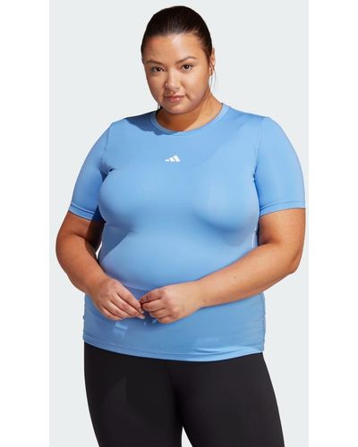 adidas T-shirt da allenamento Techfit Short Sleeve (Curvy) - Blu