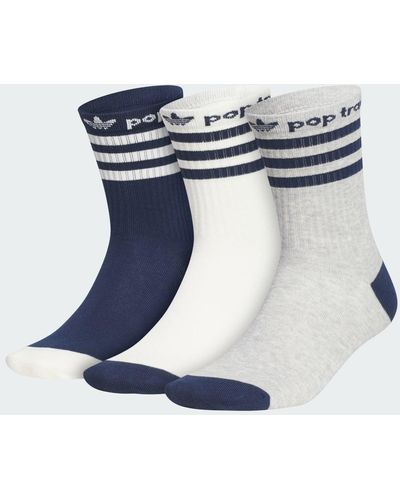 adidas Pop Crew Socken, 3Paar - Blau