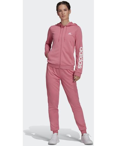 adidas Essentials Logo French Terry Trainingsanzug - Pink