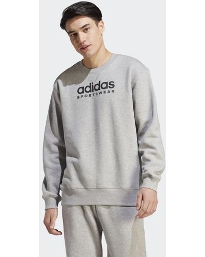 adidas All SZN Fleece Graphic Sweatshirt - Grau