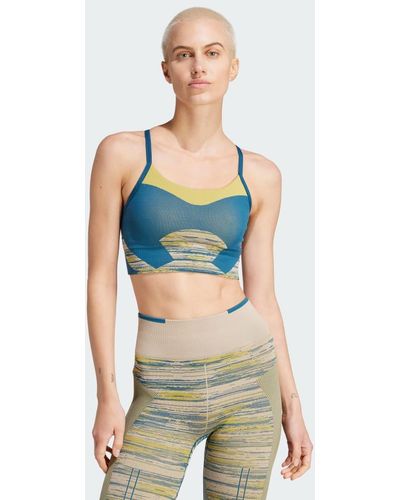 adidas By Stella McCartney TrueStrength Yoga Seamless Medium Support Sports Bra - Blau