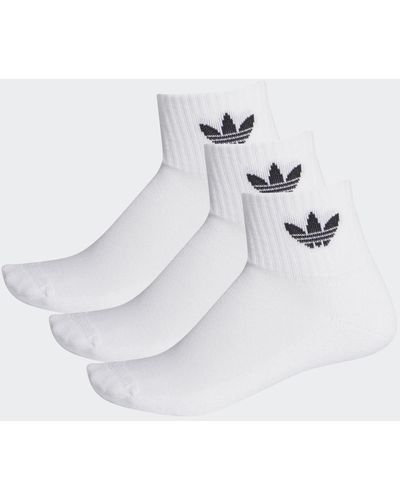 adidas Weiße und schwarze klassische Mid-Cut-Socken