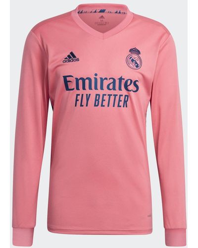 adidas Real Madrid 20/21 Long Sleeve Auswärtstrikot - Pink