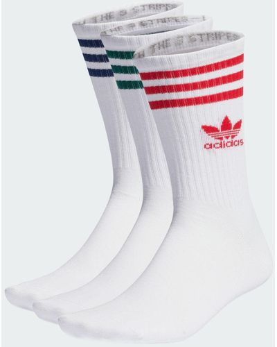 adidas Mid Cut Crew Socken, 3 Paar - Weiß