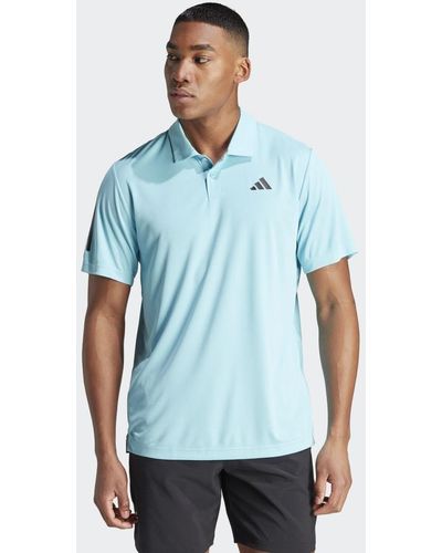 adidas Club 3-Streifen Tennis Poloshirt - Blau