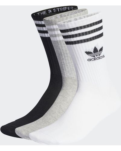 adidas Mid Cut Crew Socks 3 Pairs in White