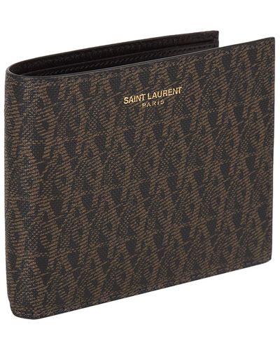 Saint Laurent Monogram Bifold Wallet - Brown