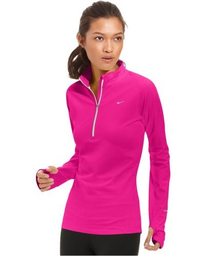 Nike Element Dri-fit Half-zip Pullover - Pink