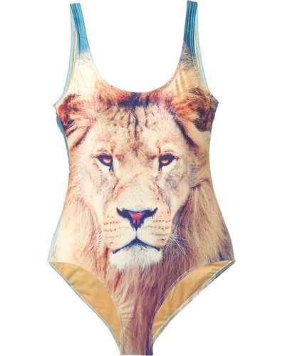 We Are Handsome Lion Print Swimsuit - Multicolor