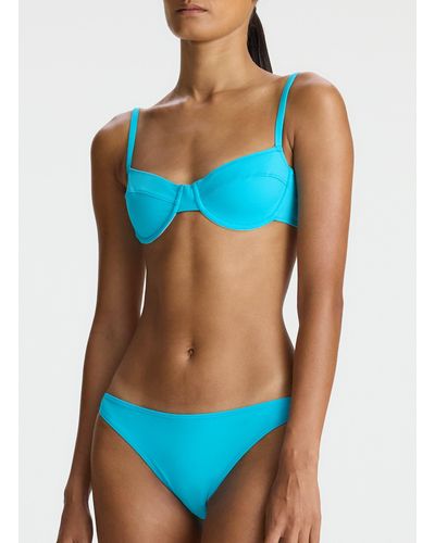 A.L.C. Dylan Balconette Bikini Top - Blue