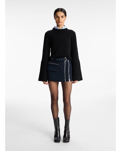 A.L.C. Christian Wool Mini Skirt - Black
