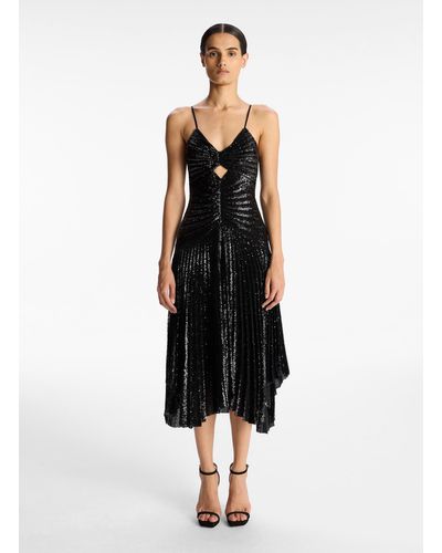 A.L.C. Lou Sequin Midi Dress - Black