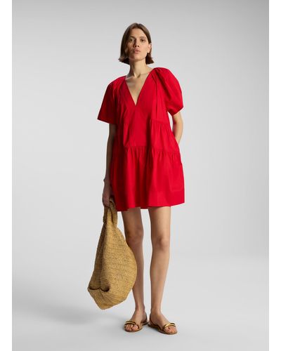 A.L.C. Camila Cotton Mini Dress - Red