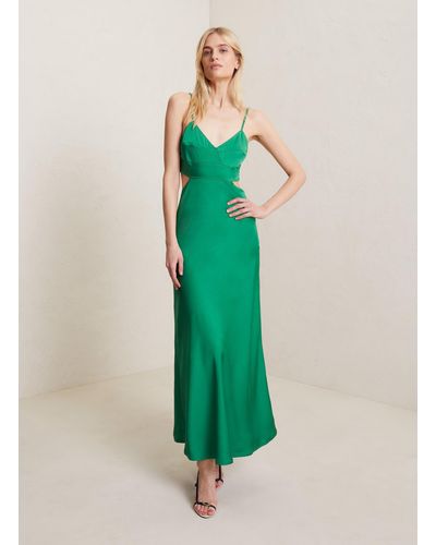 A.L.C. Blakely Satin Midi Dress - Green