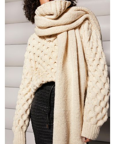 A.L.C. Izzy Wool Knit Scarf - Natural