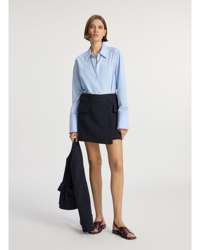 A.L.C. Cora Tweed Mini Skirt - Blue