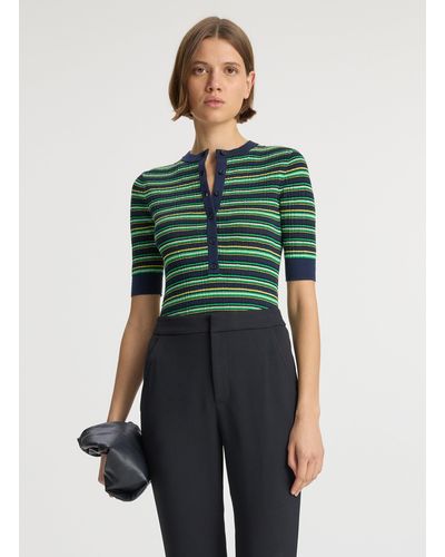 A.L.C. Fisher Fine Cotton Knit Top - Green
