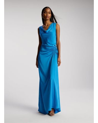 A.L.C. Ophelia Satin Maxi Dress - Blue