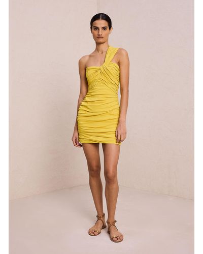 A.L.C. Apollo Linen Mini Dress - Yellow