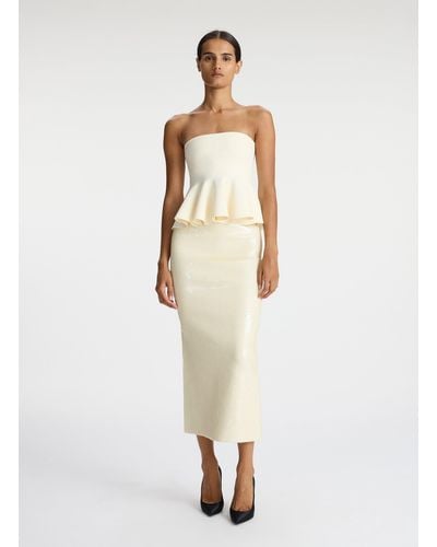 A.L.C. Joan Sequin Knit Skirt - White