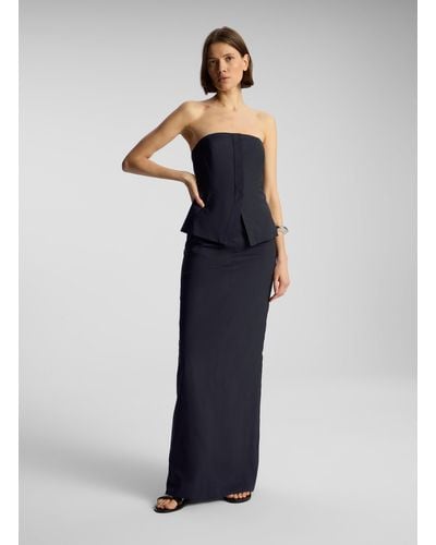 A.L.C. Renee Tailored Strapless Top - Blue
