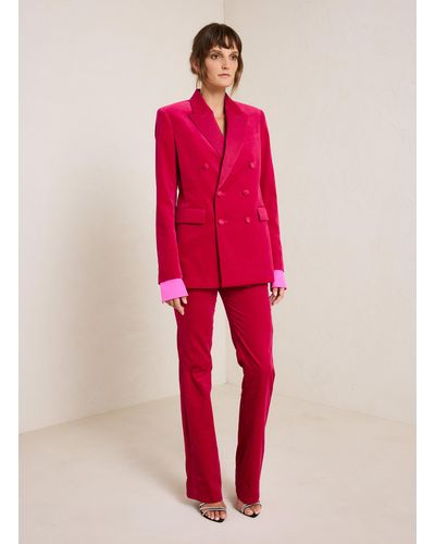 A.L.C. Ford Velvet Tailored Pant - Pink