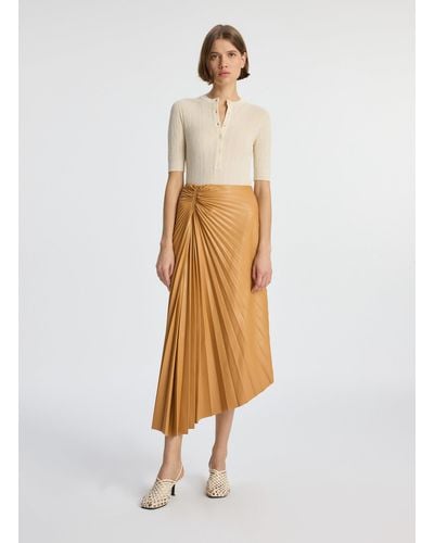 A.L.C. Tracy Vegan Leather Skirt - White