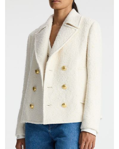 A.L.C. Kensington Tweed Jacket In Cream - Natural