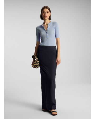 A.L.C. Brynn Tailored Maxi Skirt - Blue
