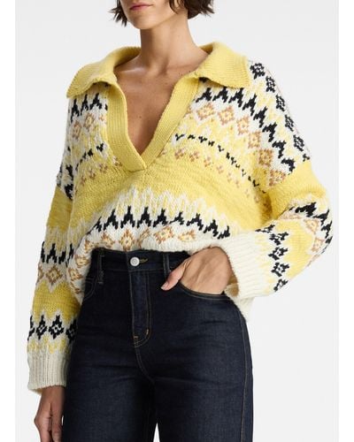 A.L.C. Landry Wool Fairisle Sweater - Yellow