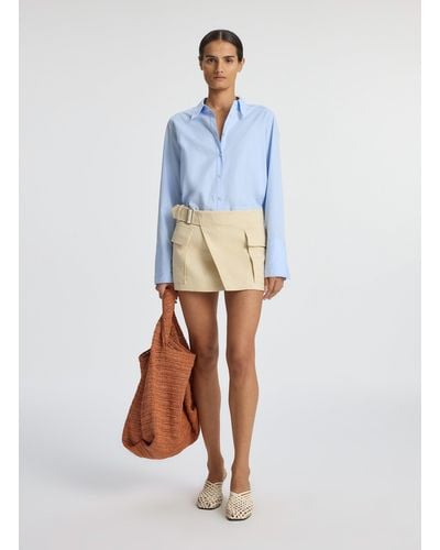 A.L.C. Conan Linen Mini Skirt - Blue