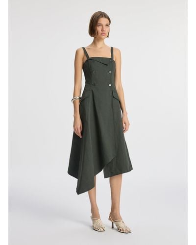 A.L.C. Scarlett Cotton Midi Dress - Green