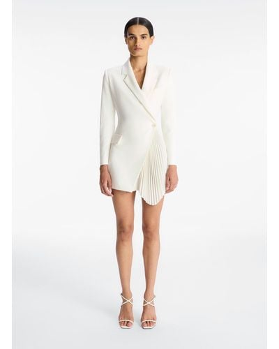 A.L.C. Juliet Pleated Blazer Dress - White
