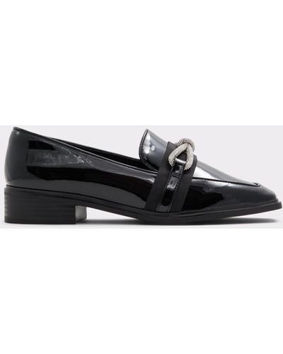 Aldo black deals loafers womens